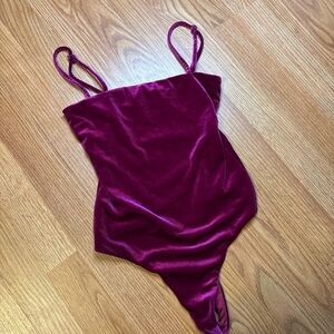 Lovers + Friends Velvet Chemise - Rich Purple